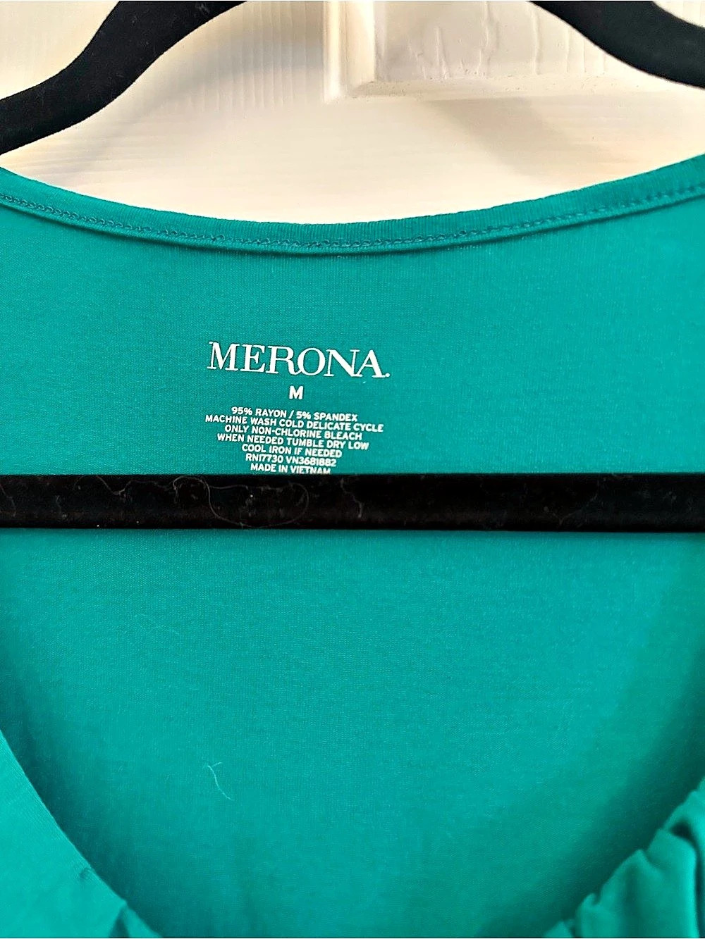 Merona Ruffle Front Tank Top Green Medium - Picture 3 of 3